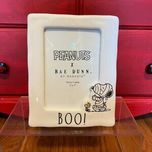 Snoopy Rae Dunn Halloween BOO! 5 x 7 picture frame Peanuts Woodstock